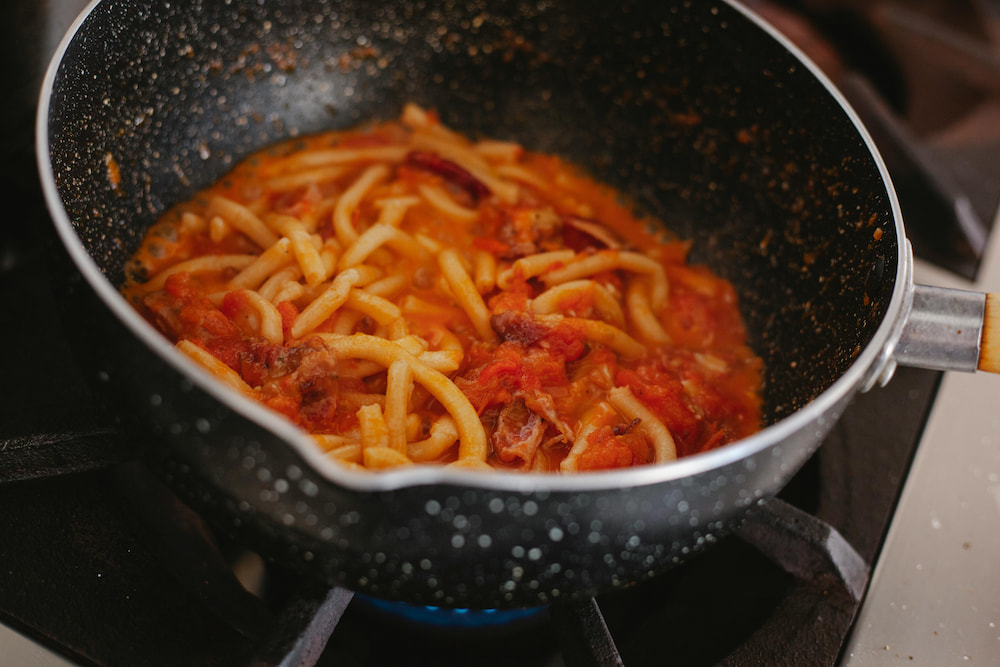 House made pasta and sauce.